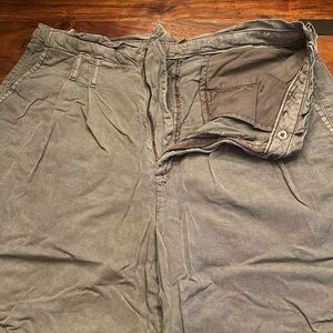 American eagle high rise paper bag waisted wide leg capris